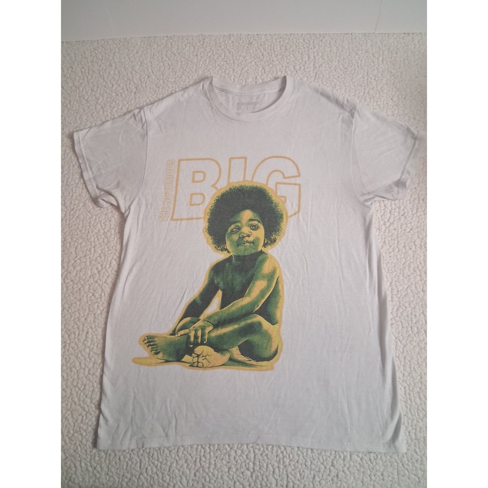 The Notorious BIG Ready to Die Graphic T-Shirt White Mens Medium Biggie Smalls